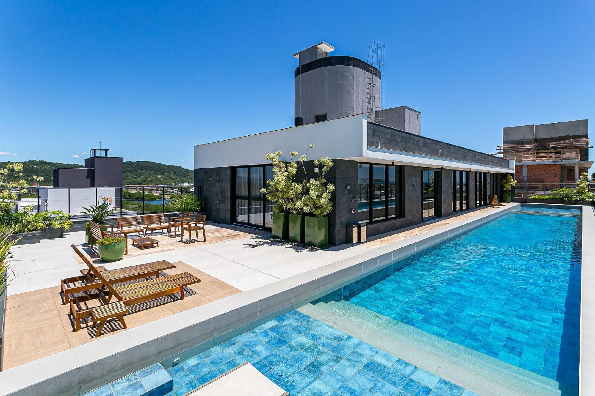 Novo, COMPLETO e Moderno em condomínio incrível no coração de Jurerê Internacional #JA15 Florianópolis Exterior foto